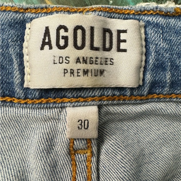 AGOLDE Sophie Crop Jean Chewed Hem & Waistband Size 30 Distressed Destroyed - Picture 13 of 14
